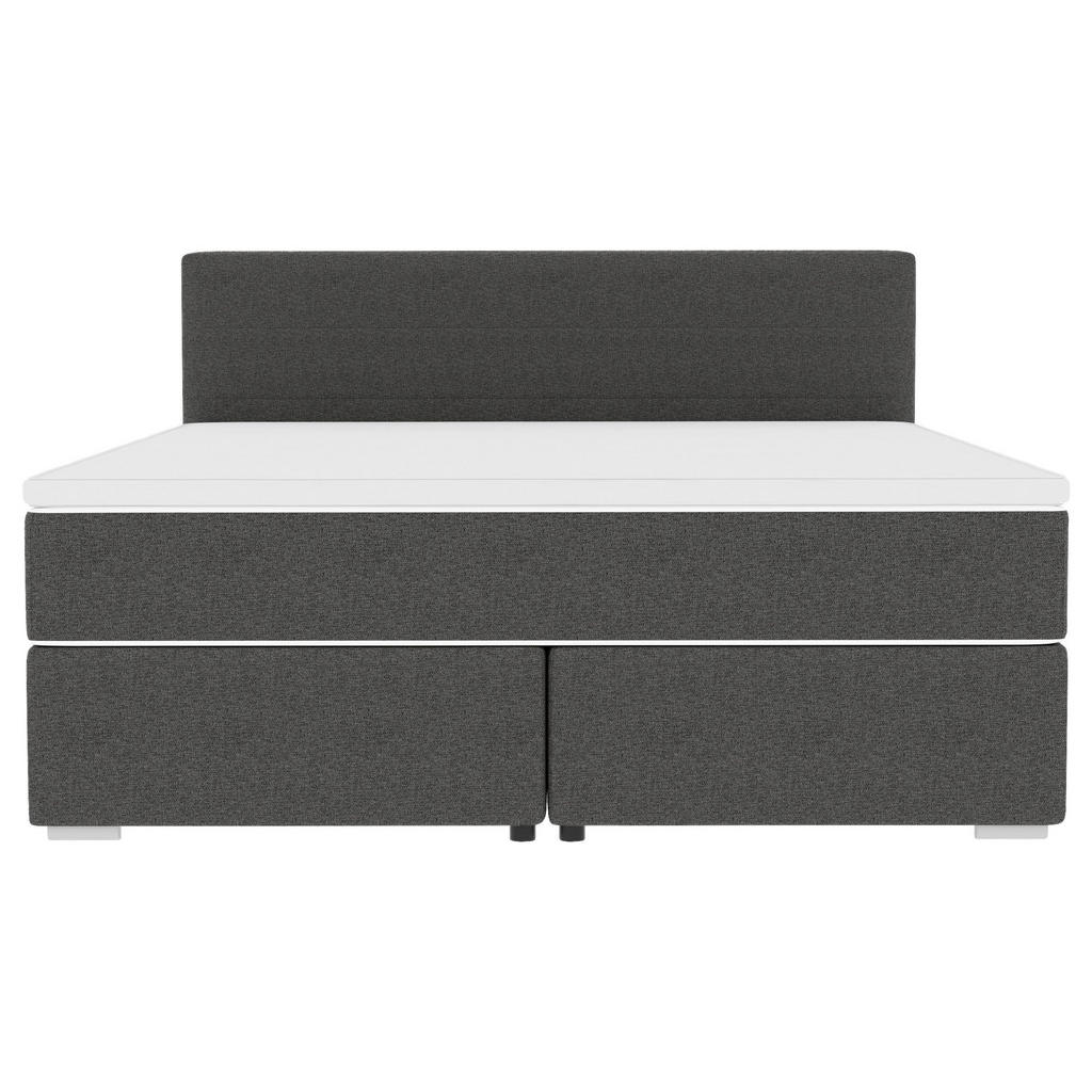 Thumbnail - Boxxx Boxspringbett, Anthrazit, Textil, H3, Höhe ca. 19 cm, 160x200 cm, Topper durchgehend, in verschiedenen Größen erhä...