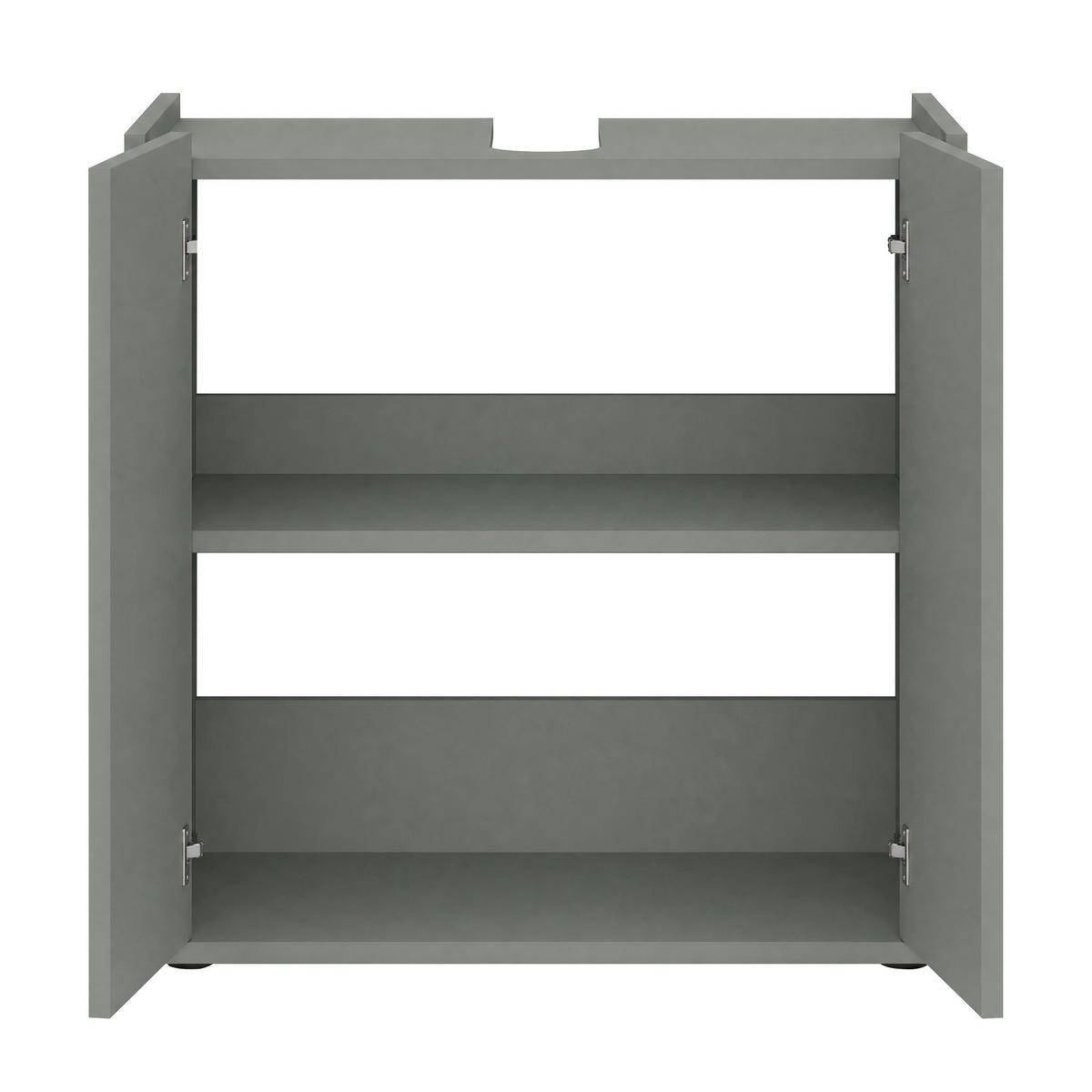 WASCHBECKENUNTERSCHRANK 60/62/35 cm  - Schilfgrün/Schwarz, Trend, Holzwerkstoff/Kunststoff (60/62/35cm) - MID.YOU