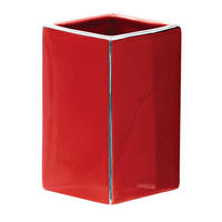 ZAHNPUTZBECHER Keramik  - Rot, Basics, Keramik (6,5/10,3/6,5cm) - Sadena