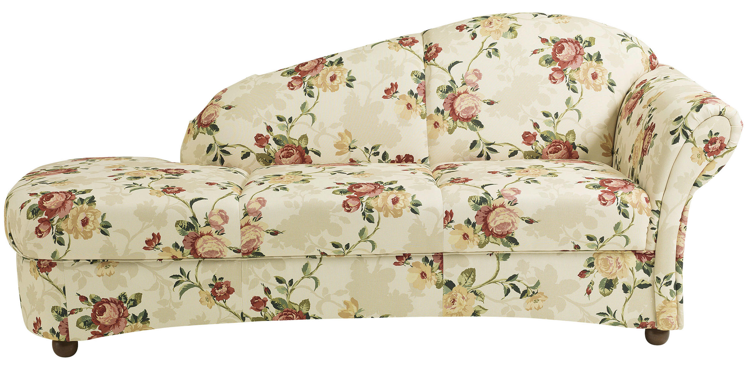 RÉCAMIERE in Flachgewebe Gelb, Rot, Beige - Gelb/Beige, Design, Holz/Textil (191/83/81cm) - Max Winzer
