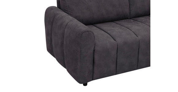 SCHLAFSOFA Leinenoptik Dunkelgrau  - Dunkelgrau/Schwarz, Design, Kunststoff/Textil (198/91/100cm) - Carryhome