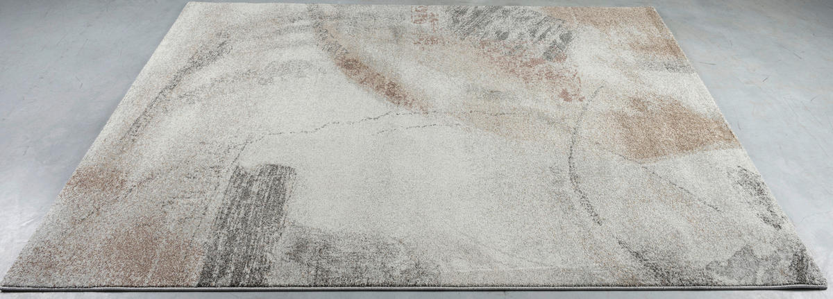 WEBTEPPICH  Wohnzimmer 133/195 cm Madison Dunkelbraun, Beige, Rostfarben  - Rostfarben/Dunkelbraun, Basics, Kunststoff/Textil (133/195cm) - Novel