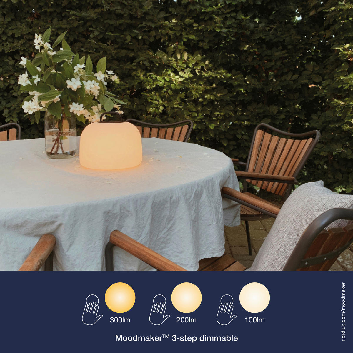 LED-AUßENLEUCHTE 22/19,6 cm   - Schwarz/Weiß, Design, Kunststoff (22/19,6cm) - Nordlux