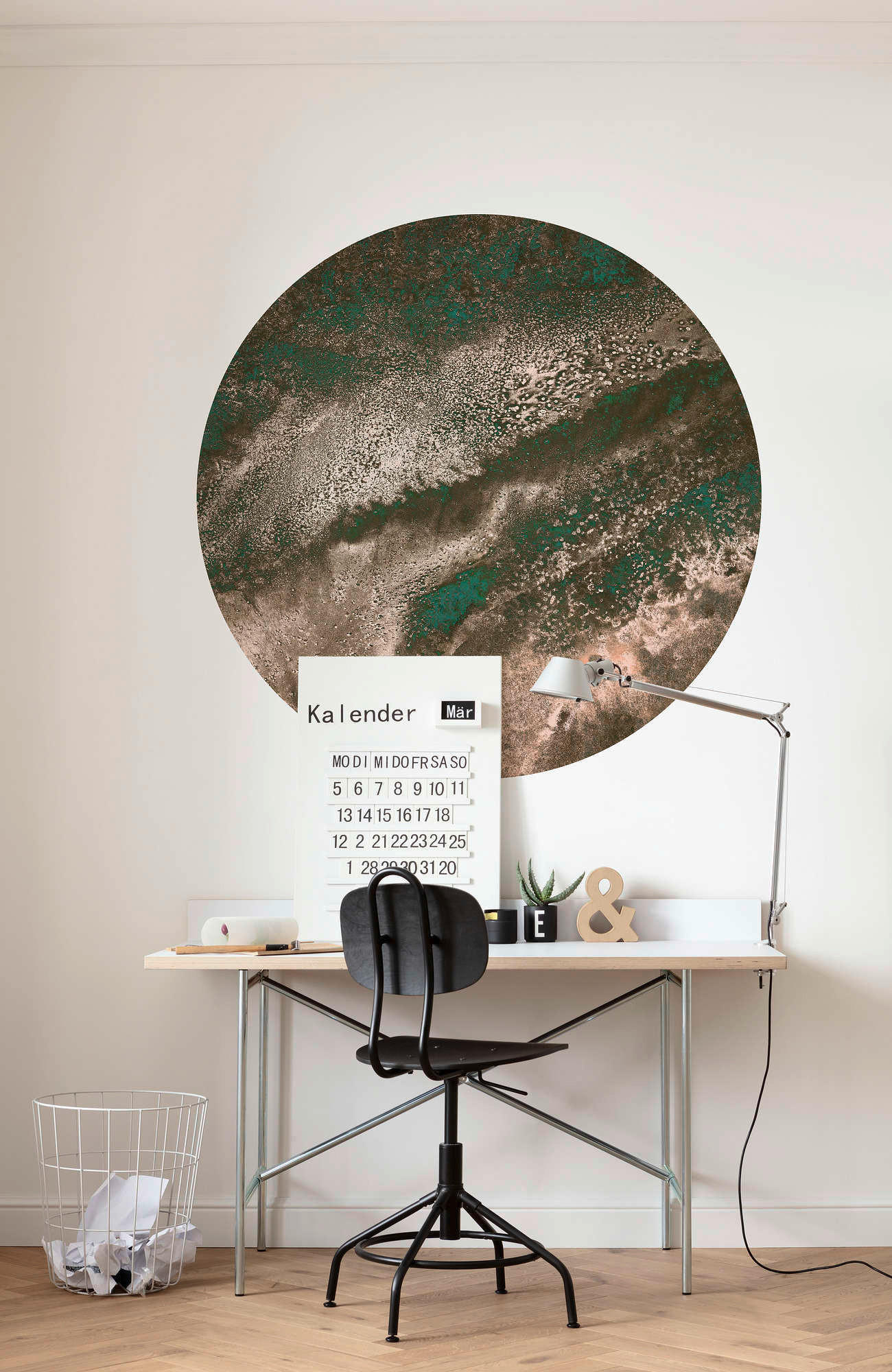 FOTOTAPETE  - Bronzefarben/Grün, Trend, Papier (125cm) - Xora