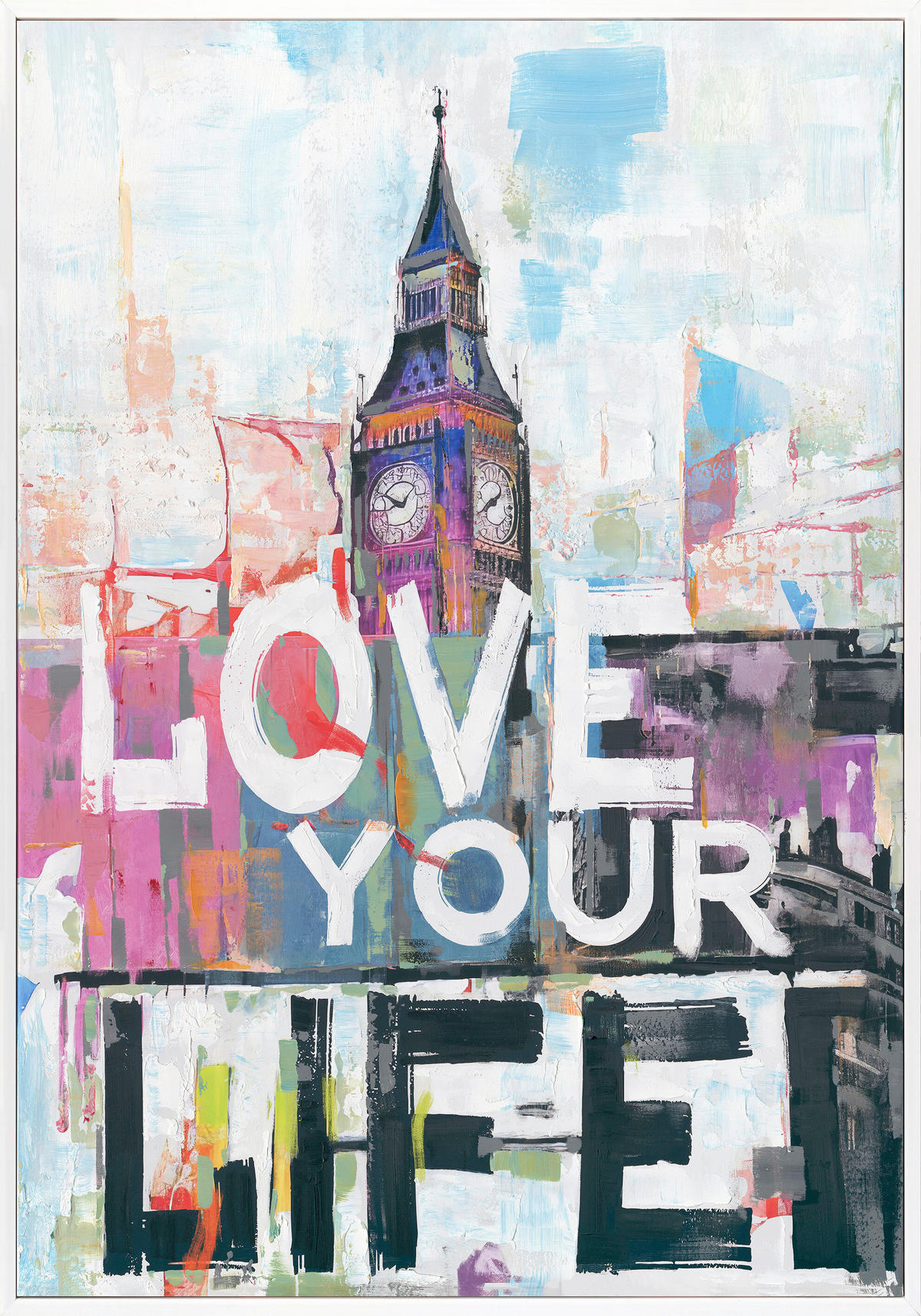 ÖLGEMÄLDE Landschaft & Natur 70/100 cm  - Multicolor/Weiß, Trend, Holz/Kunststoff (70/100cm) - Monee