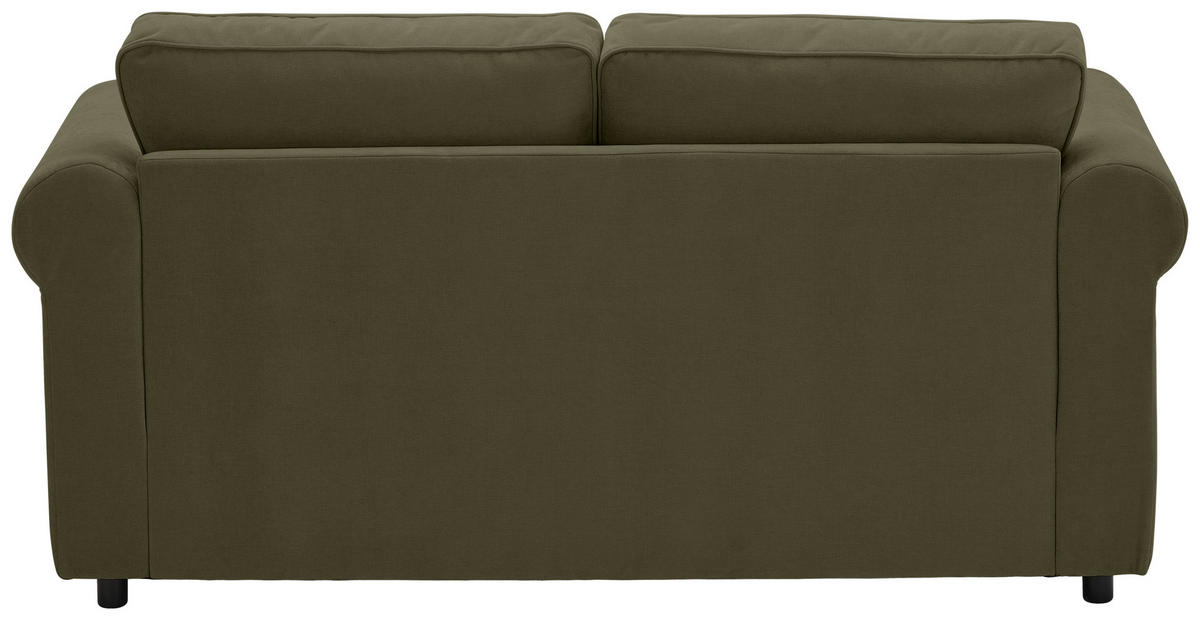 2,5-SITZER Chenille Dunkelgrün  - Dunkelgrün/Schwarz, KONVENTIONELL, Kunststoff/Textil (196/88/86cm) - Carryhome