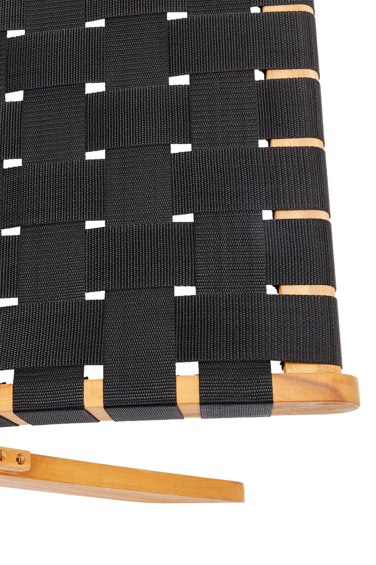 KLAPPSTUHL Textilgeflecht Akazie massiv Schwarz, Akaziefarben  - Schwarz/Akaziefarben, Trend, Holz/Textil (78/72,5/60cm) - Kare-Design