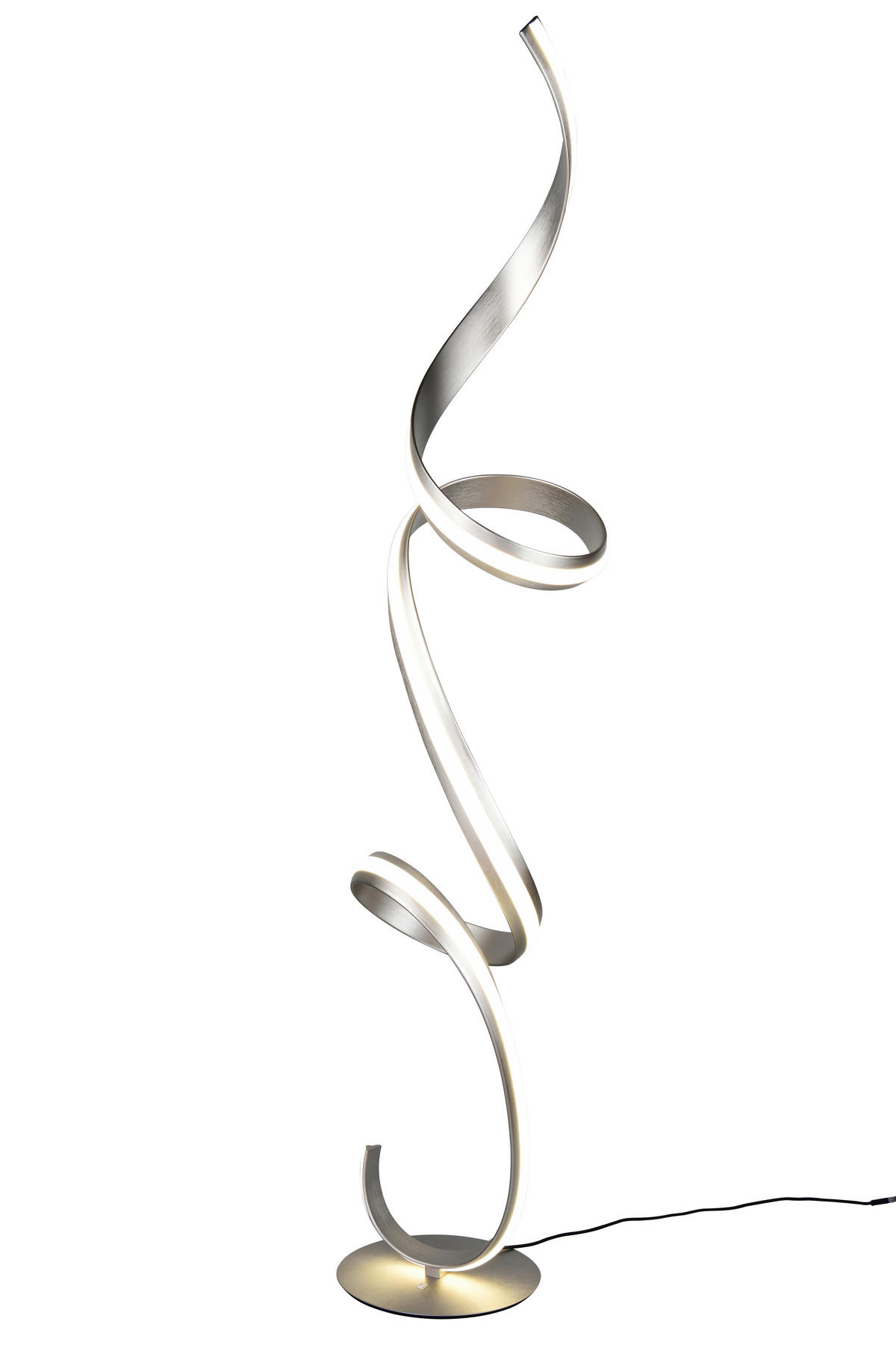 LED-STEHLEUCHTE Cisenna 31/180/30 cm   - Weiß/Nickelfarben, Design, Kunststoff/Metall (31/180/30cm) - Cinque