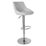 BARHOCKER in Metall, Textil Weiß, Chromfarben  - Chromfarben/Weiß, Design, Textil/Metall (47,5/82-103/52cm) - Carryhome
