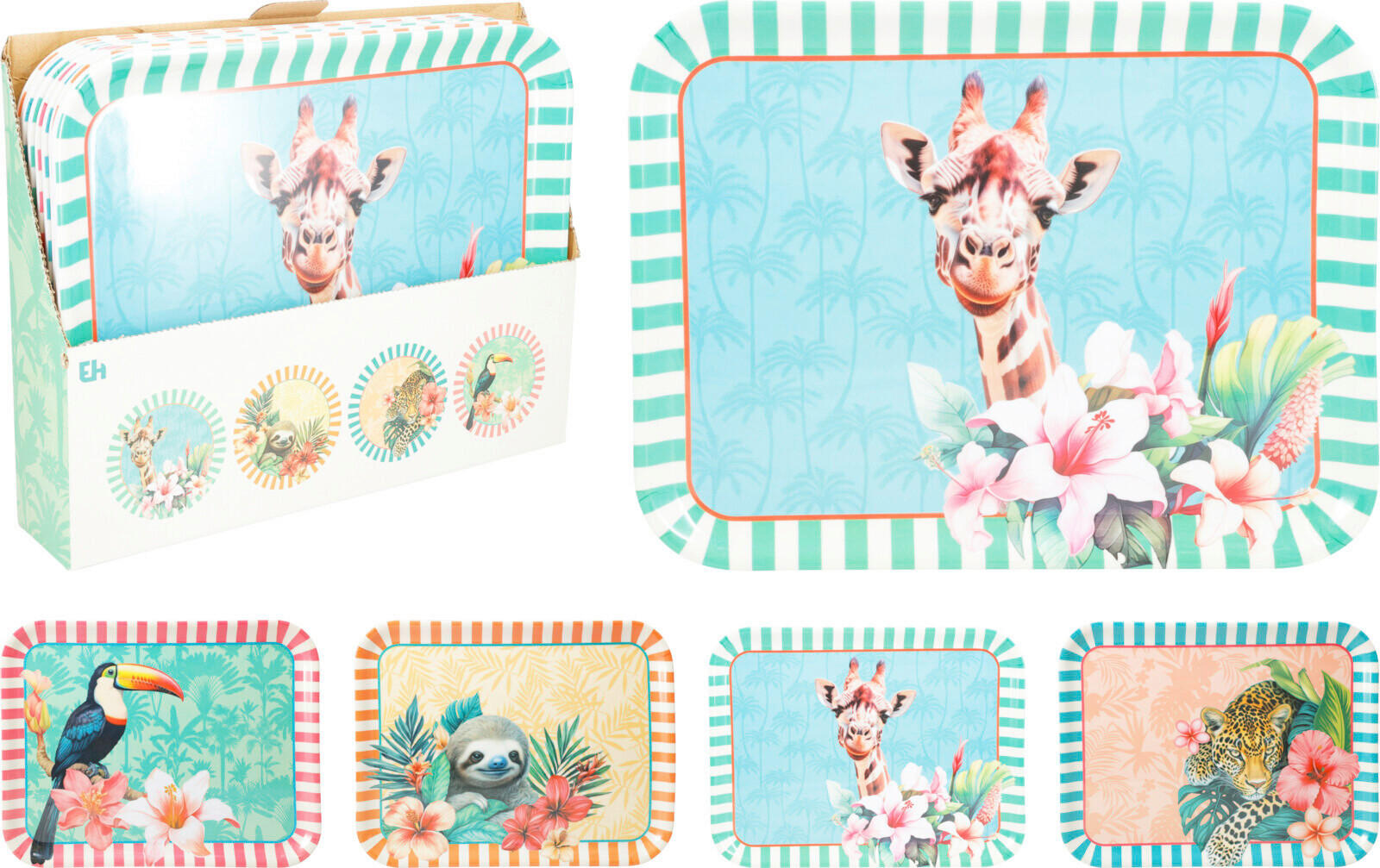 SERVÍROVACÍ PODNOS serving tray    - viacfarebná, Basics, plast (36.5/28.5/1.4cm)