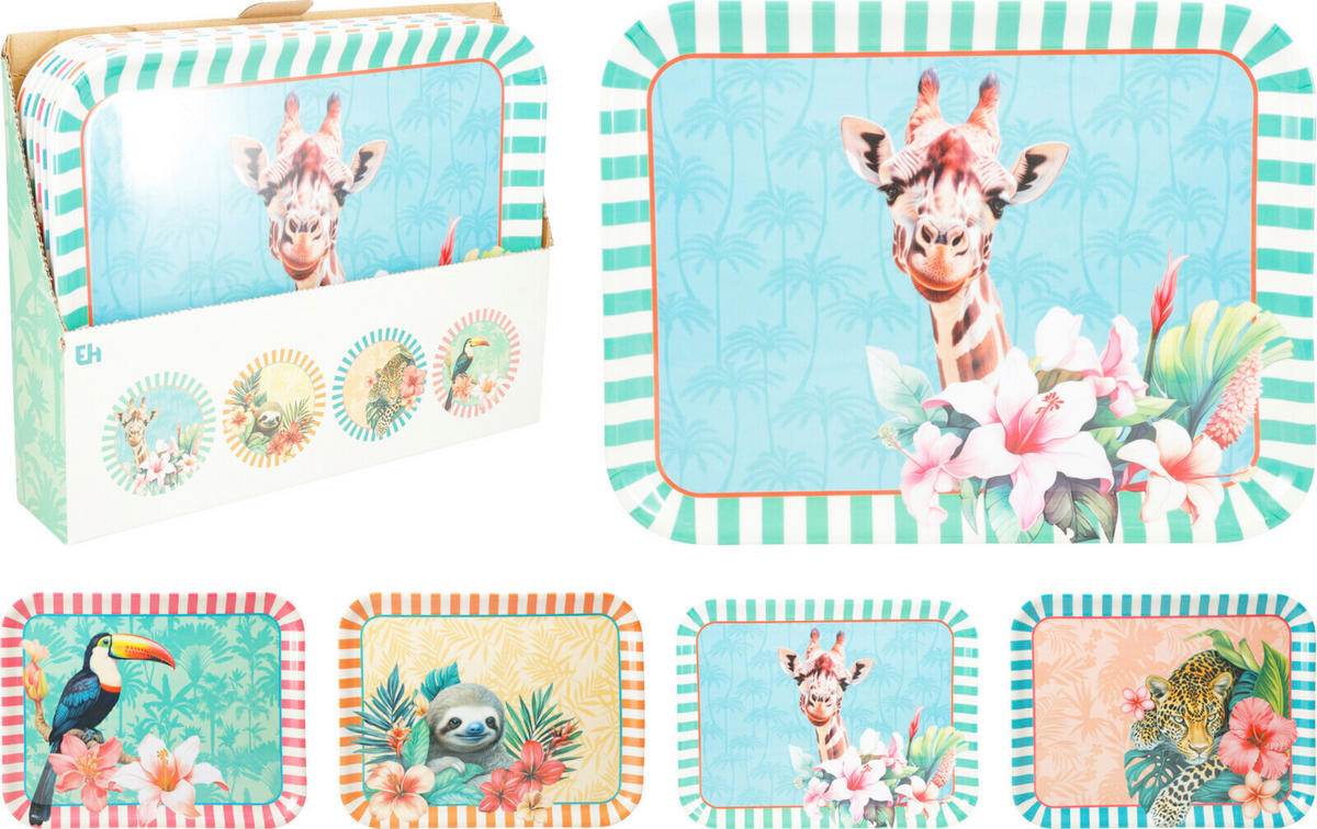 SERVÍROVACÍ PODNOS serving tray    - viacfarebná, Basics, plast (36.5/28.5/1.4cm)