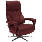 RELAXSESSEL in Leder Brombeere  - Edelstahlfarben/Brombeere, Design, Leder/Metall (75/106/88cm) - Dieter Knoll