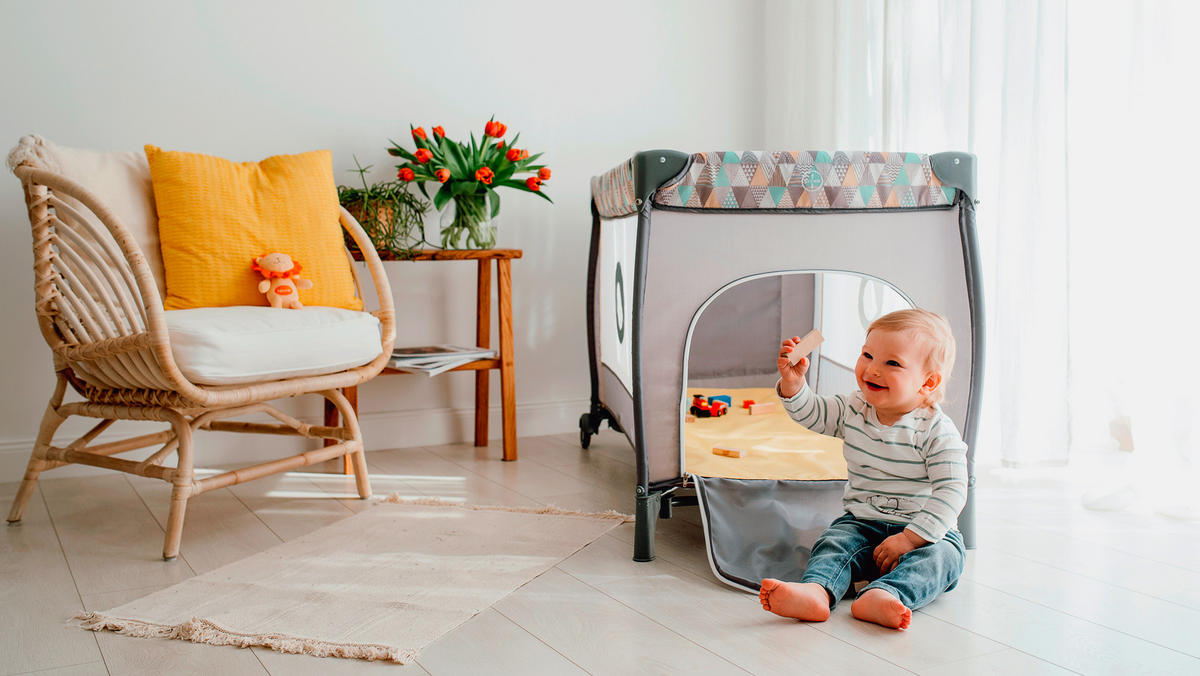 REISEBETT Sven Plus  71/86/127 cm  - Dunkelgrau/Grau, Basics, Kunststoff (71/86/127cm) - Lionelo