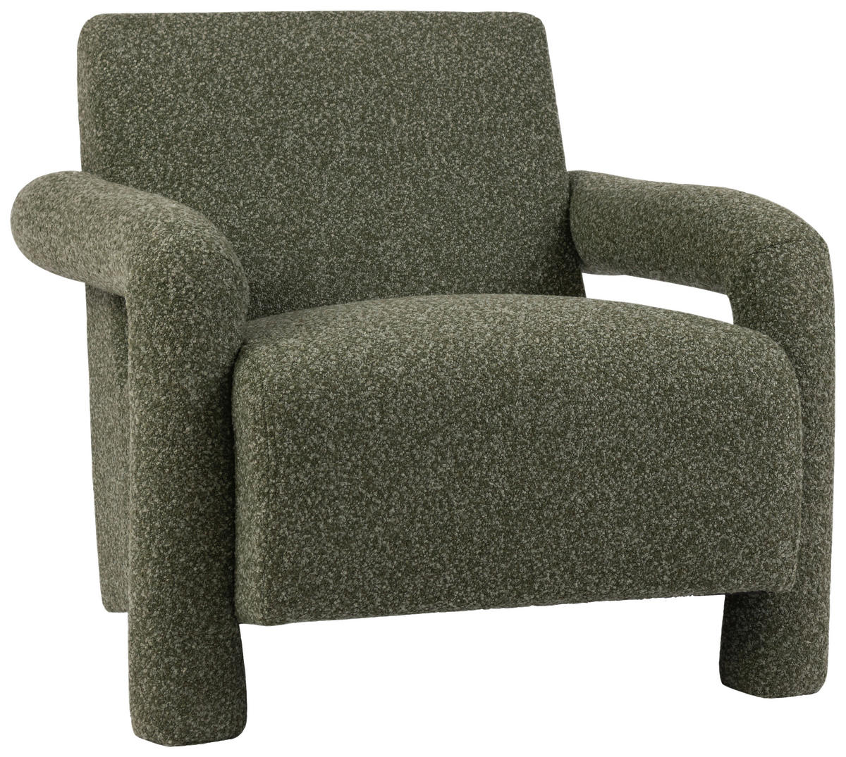 SESSEL in Bouclé Grün  - Grün, Design, Holz/Textil (78/90/73cm) - Livetastic