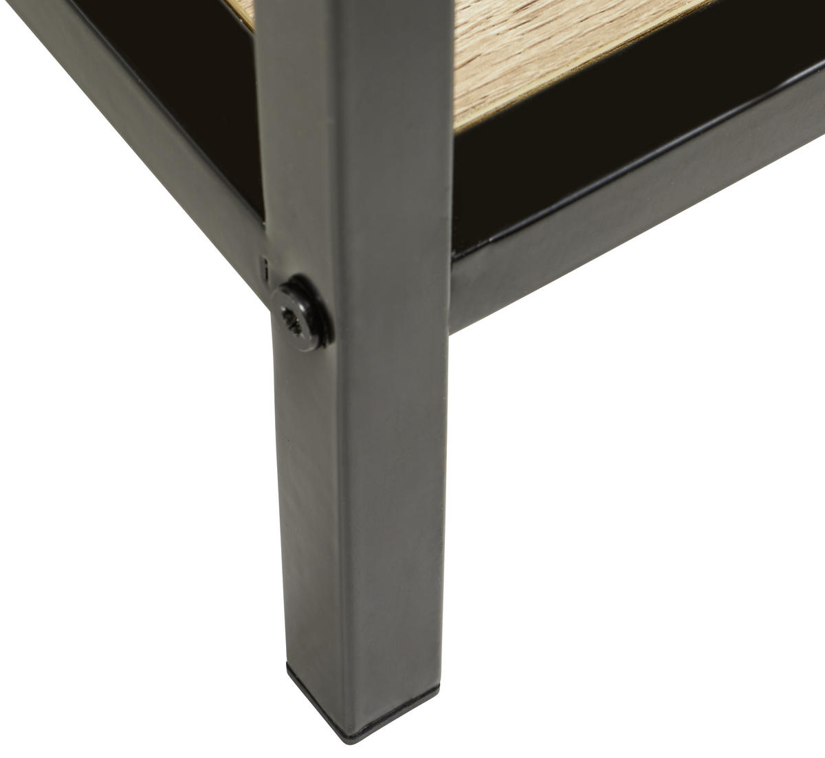 REGAL  80/146,5/30 cm Schwarz, Eichefarben  - Eichefarben/Schwarz, LIFESTYLE, Holzwerkstoff/Metall (80/146,5/30cm) - MID.YOU