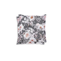 GARTENSITZKISSEN 2-er Set Blume  - Anthrazit/Weiß, Basics, Textil (50/9/50cm)