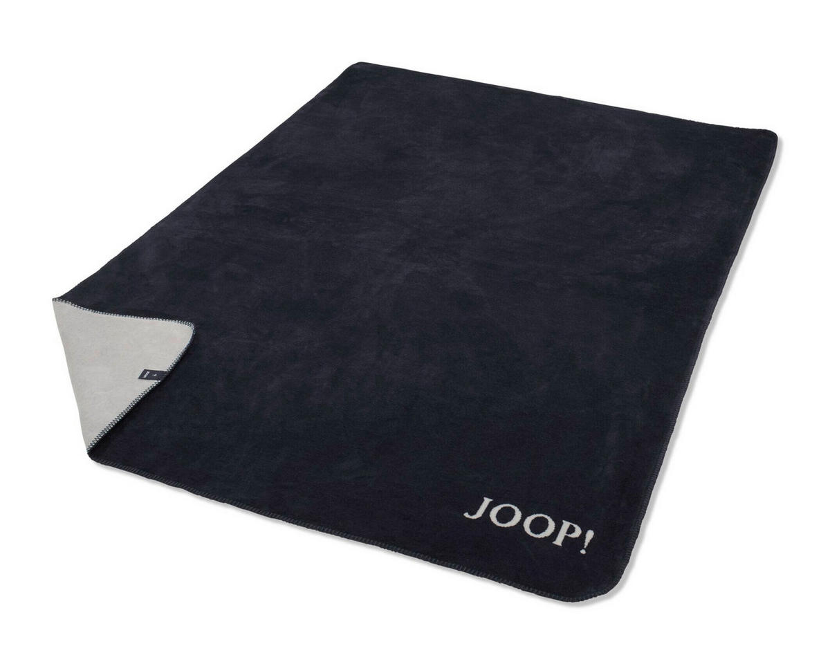 WOHNDECKE JOOP! DOUBLEFACE-UNI 150/200 cm  - Hellgrau/Dunkelblau, Basics, Textil (150/200cm) - Joop!