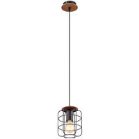 LUSTER  15/120 cm      - braon/crna, Trendi, drvo/metal (15/120cm)