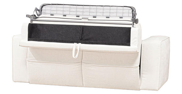 SCHLAFSOFA  in Chenille Creme  - Creme/Schwarz, Design, Kunststoff/Textil (227/74/105cm) - Novel