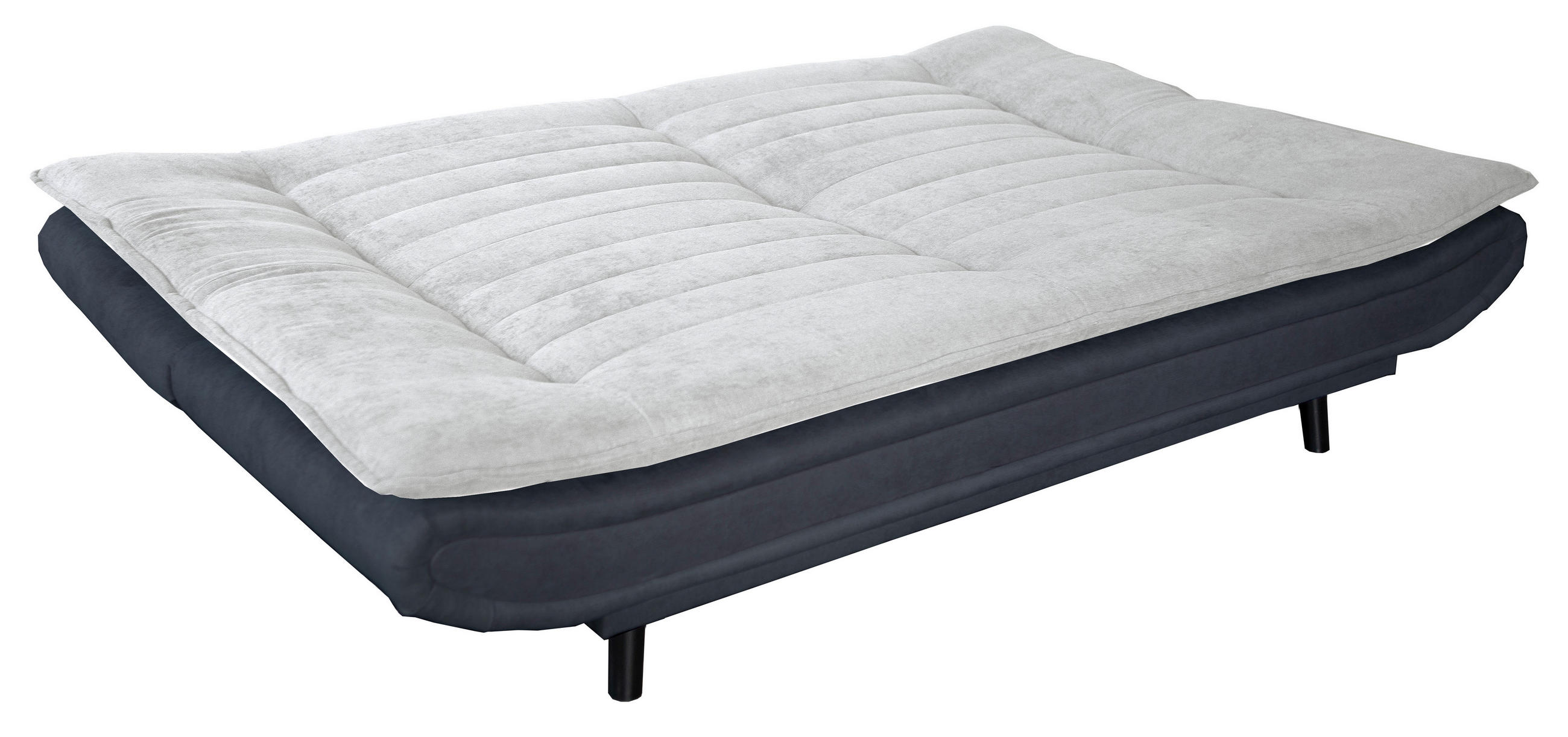 SCHLAFSOFA Mikrofaser, gesteppt Greige, Anthrazit  - Greige/Anthrazit, MODERN, Holz/Textil (194/90/100cm) - P & B