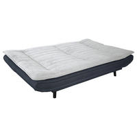 SCHLAFSOFA Mikrofaser, gesteppt Greige, Anthrazit  - Greige/Anthrazit, MODERN, Holz/Textil (194/90/100cm) - P & B