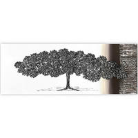 ÖLGEMÄLDE Bäume 150/55 cm  - Schwarz/Braun, LIFESTYLE, Holzwerkstoff/Textil (150/55cm) - Monee