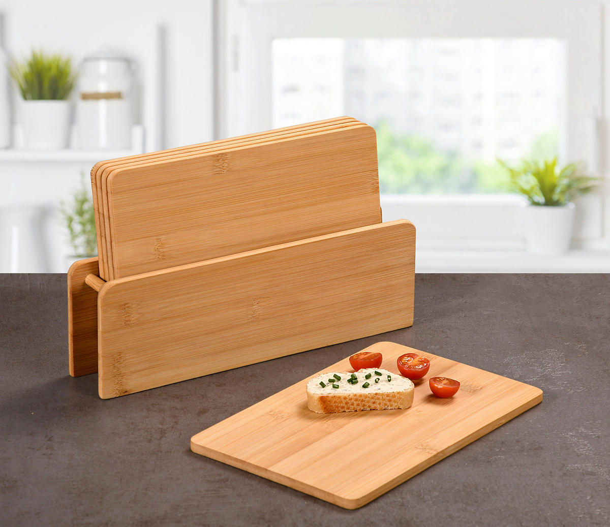 SCHNEIDEBRETT-SET 6-teilig    29/6/18 cm  - Hellbraun, Basics, Holz (29/6/18cm) - Kesper