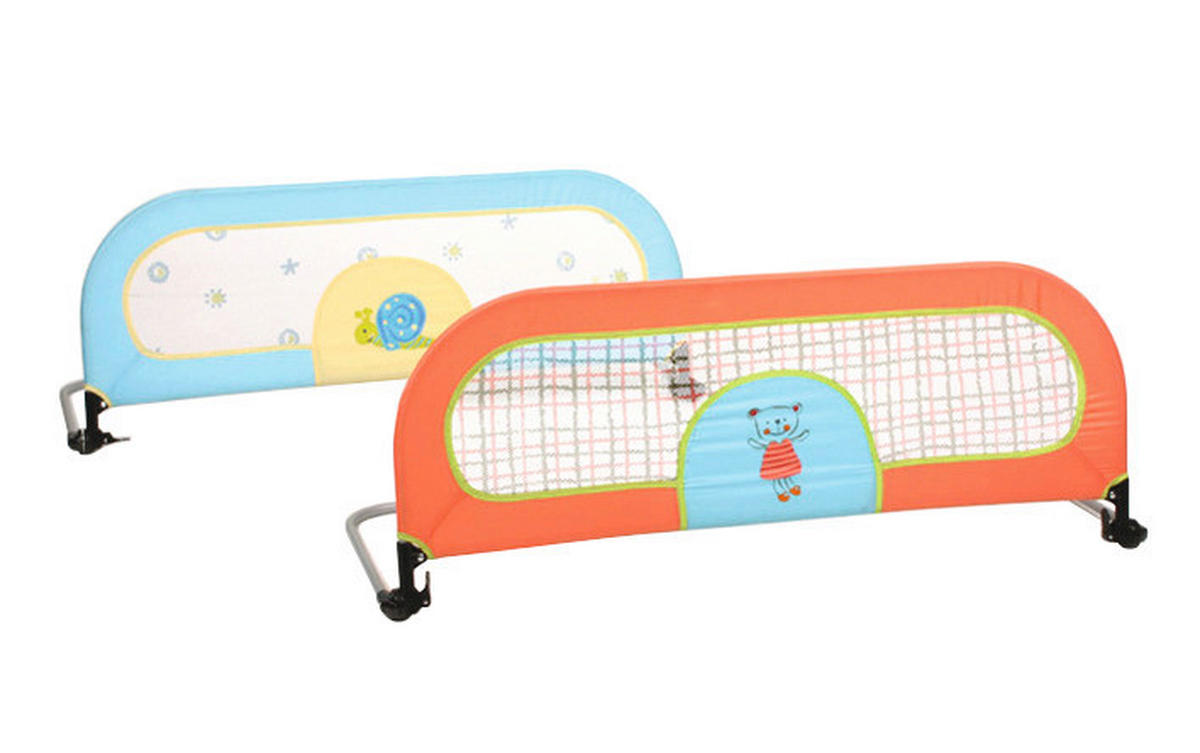 ZAŠTITNA OGRADICA ZA KREVET - plava/narandžasta, Osnovno, tekstil/metal (120/39cm) - My Baby Lou