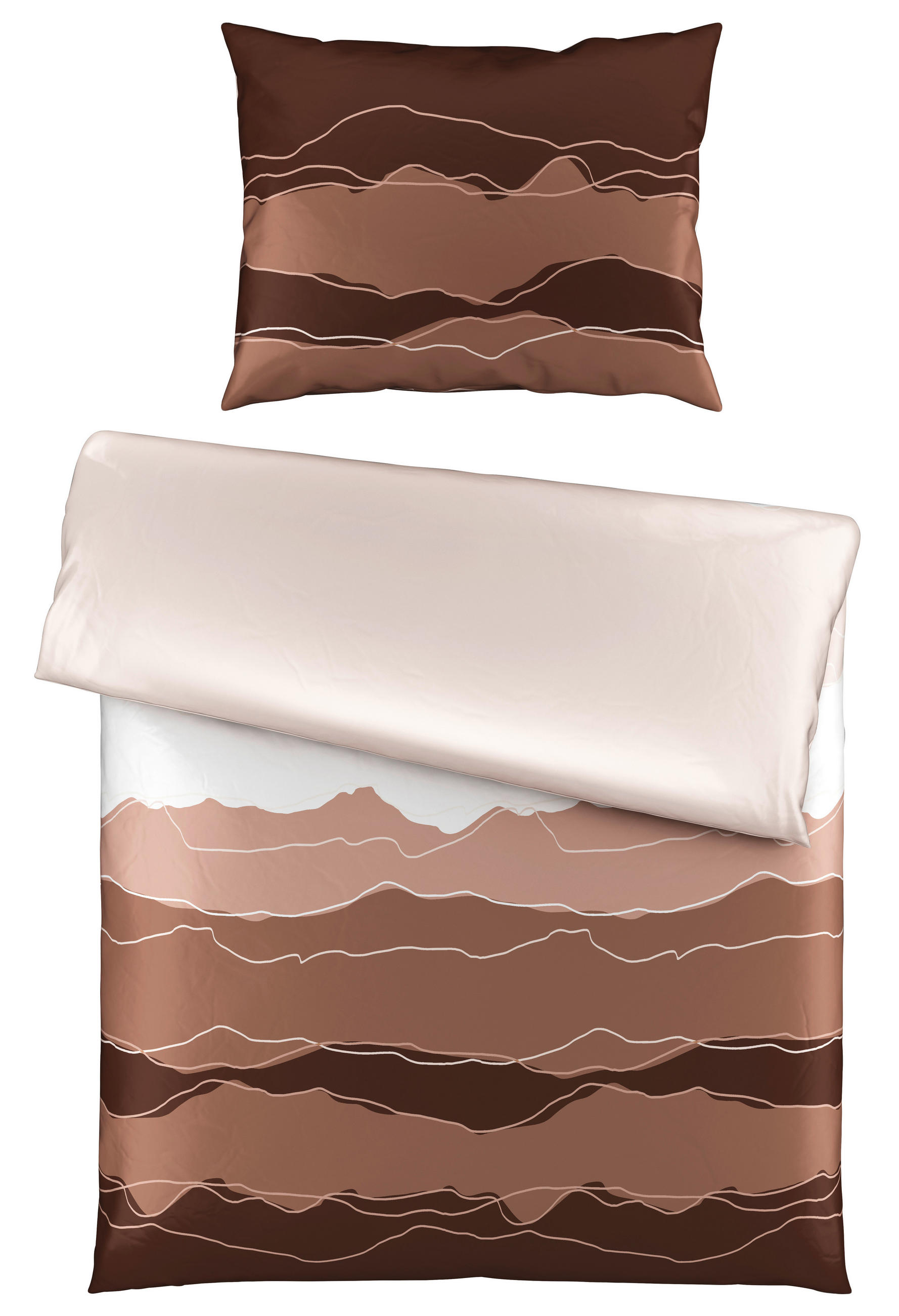 Novel POSTEĽNÁ BIELIZEŇ, satén, čierna, biela, sivohnedá, 140/200 cm