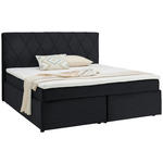 BOXSPRINGBETT 180/200 cm  in Schwarz  - Schwarz, Design, Kunststoff/Textil (180/200cm) - Xora