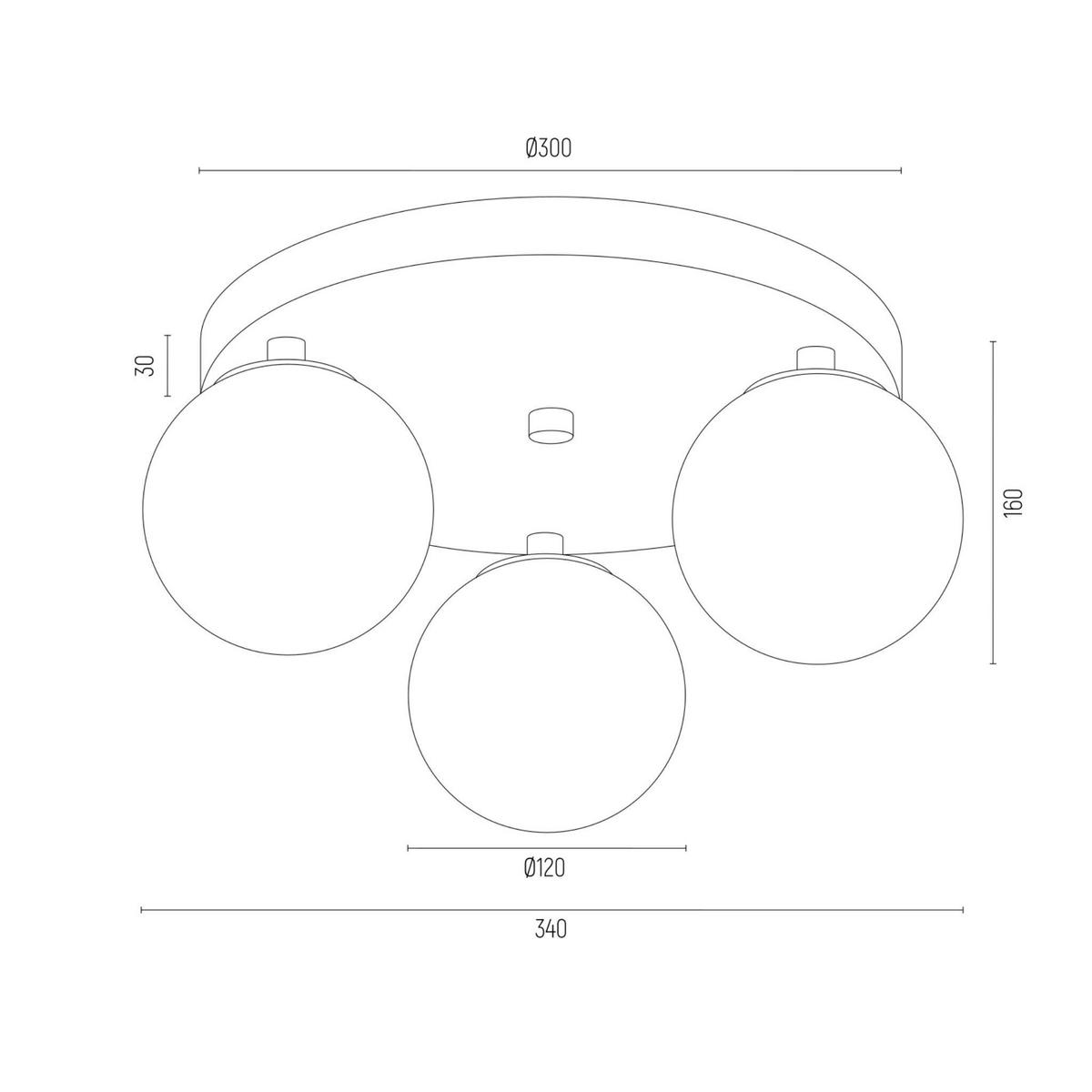 DECKENLEUCHTE 16/34/34 cm  - Alabasterfarben/Weiß, KONVENTIONELL, Glas/Metall (16/34/34cm)