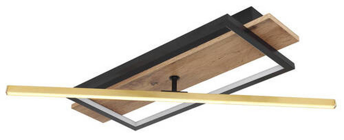 PLAFONIERĂ CU LED - opal/maro închis, Design, plastic/metal (60,5/20/9cm) - Globo