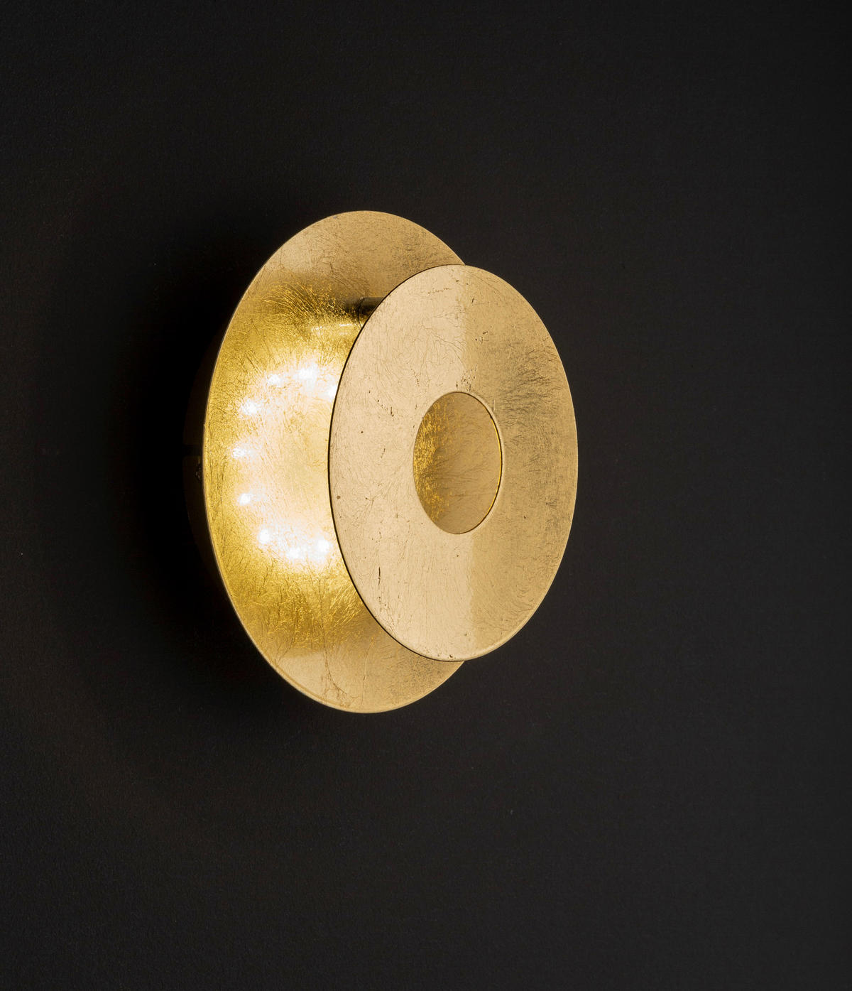 Aplică De Perete Cu Led 18/6,5 cm    - auriu, Design, plastic/metal (18/6,5cm) - Wofi