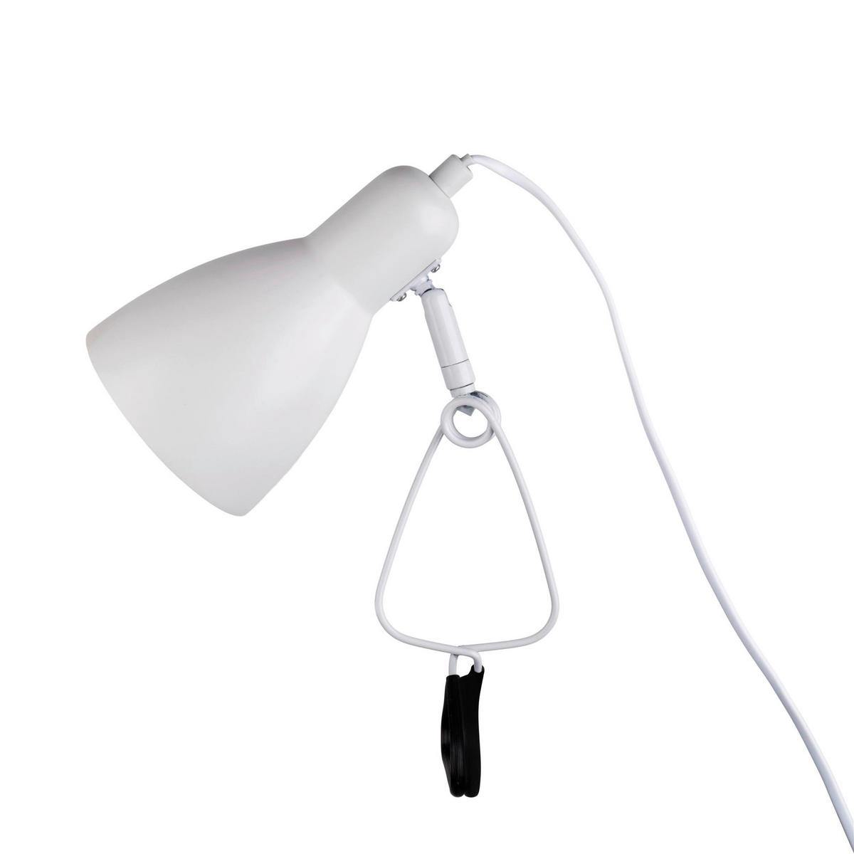 KLEMMLEUCHTE 17/10,5/28 cm   - Weiß, KONVENTIONELL (17/10,5/28cm) - Näve