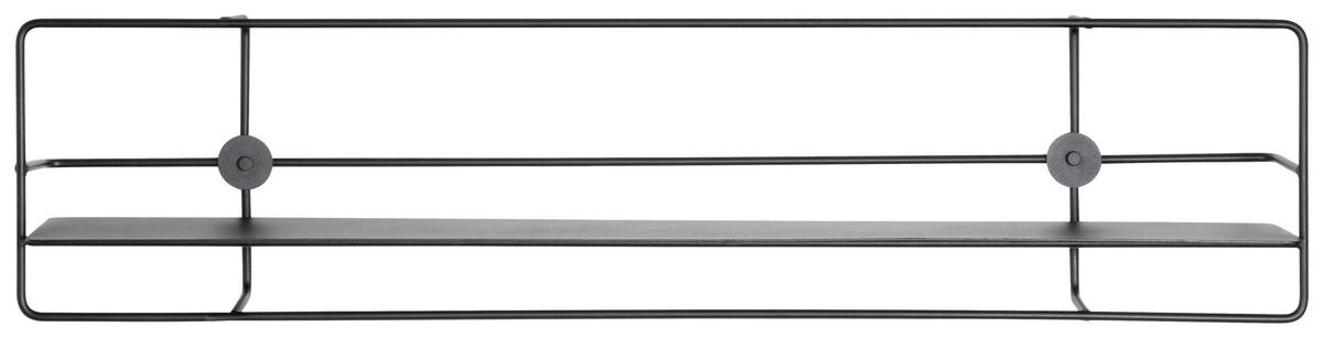 VÄGGHYLLA 90/22/14 cm  - svart, Design, metall (90/22/14cm)