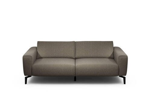 2,5-SITZER in Chenille Braun  - Schwarz/Braun, Design, Textil/Metall (220/86/86-94cm) - SENSOO
