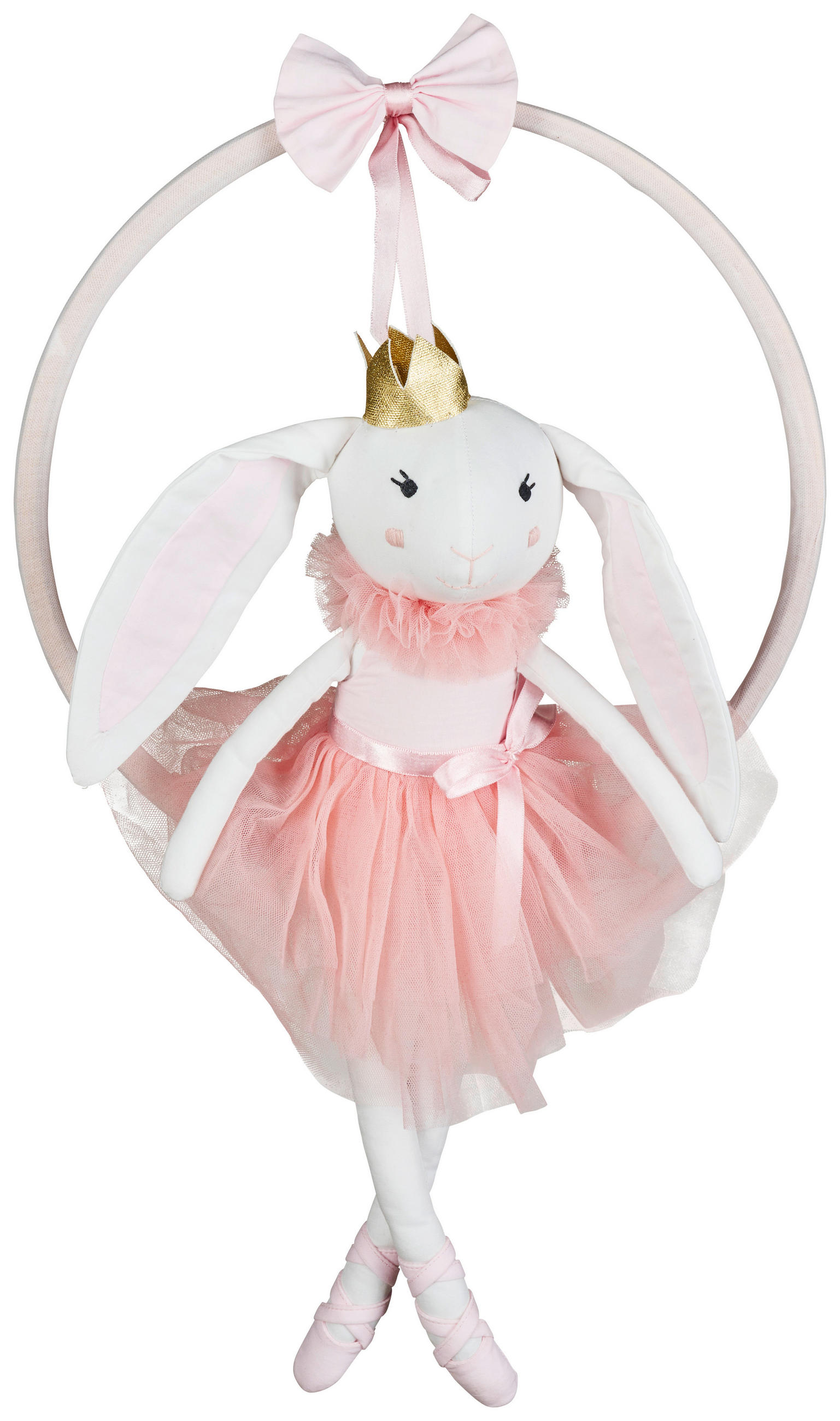 DEKOHÄNGER SWEET BALLERINA  - Rosa, Trend, Textil (33/33cm) - Patinio