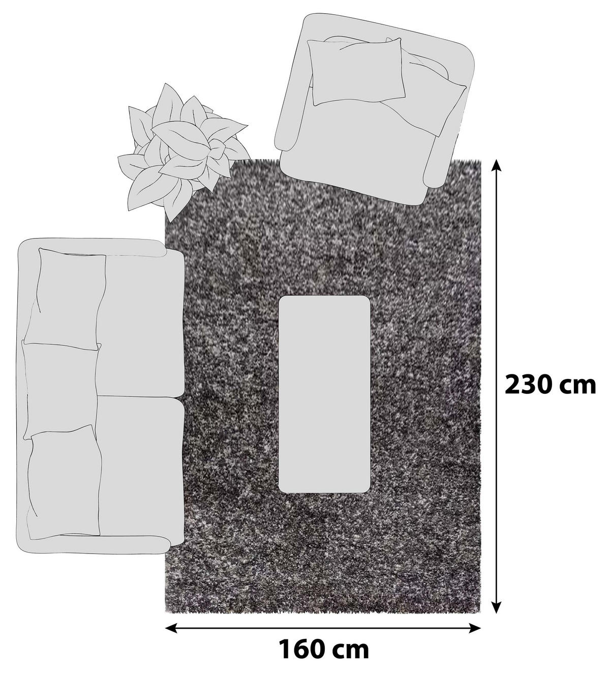 HOCHFLORTEPPICH 160/230 cm Enjoy Taupe  - Taupe, KONVENTIONELL, Textil (160/230cm)