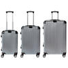 REISEKOFFERSET Silberfarben 3-teilig  - Silberfarben, Trend, Kunststoff/Textil (49/30/76cm) - Novel