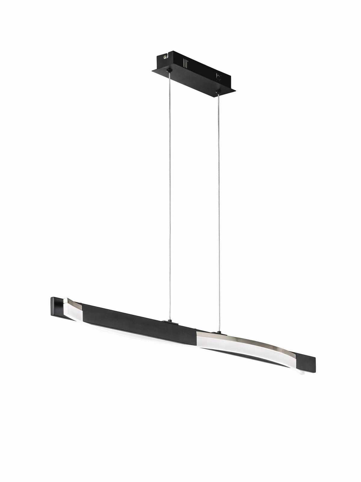 LED-HÄNGELEUCHTE Bridge 7,00/95,00/160 cm   - Schwarz, Trend, Metall (7,00/95,00/160cm) - Fischer & Honsel