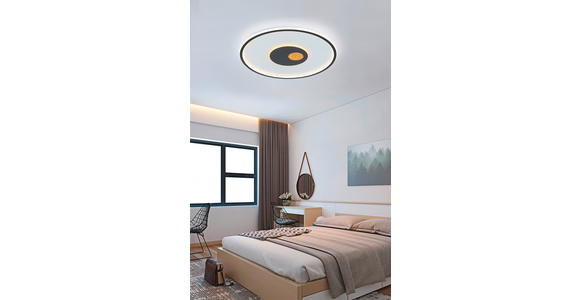 LED-DECKENLEUCHTE   - Goldfarben/Schwarz, Design, Kunststoff/Metall (60cm) - Dieter Knoll