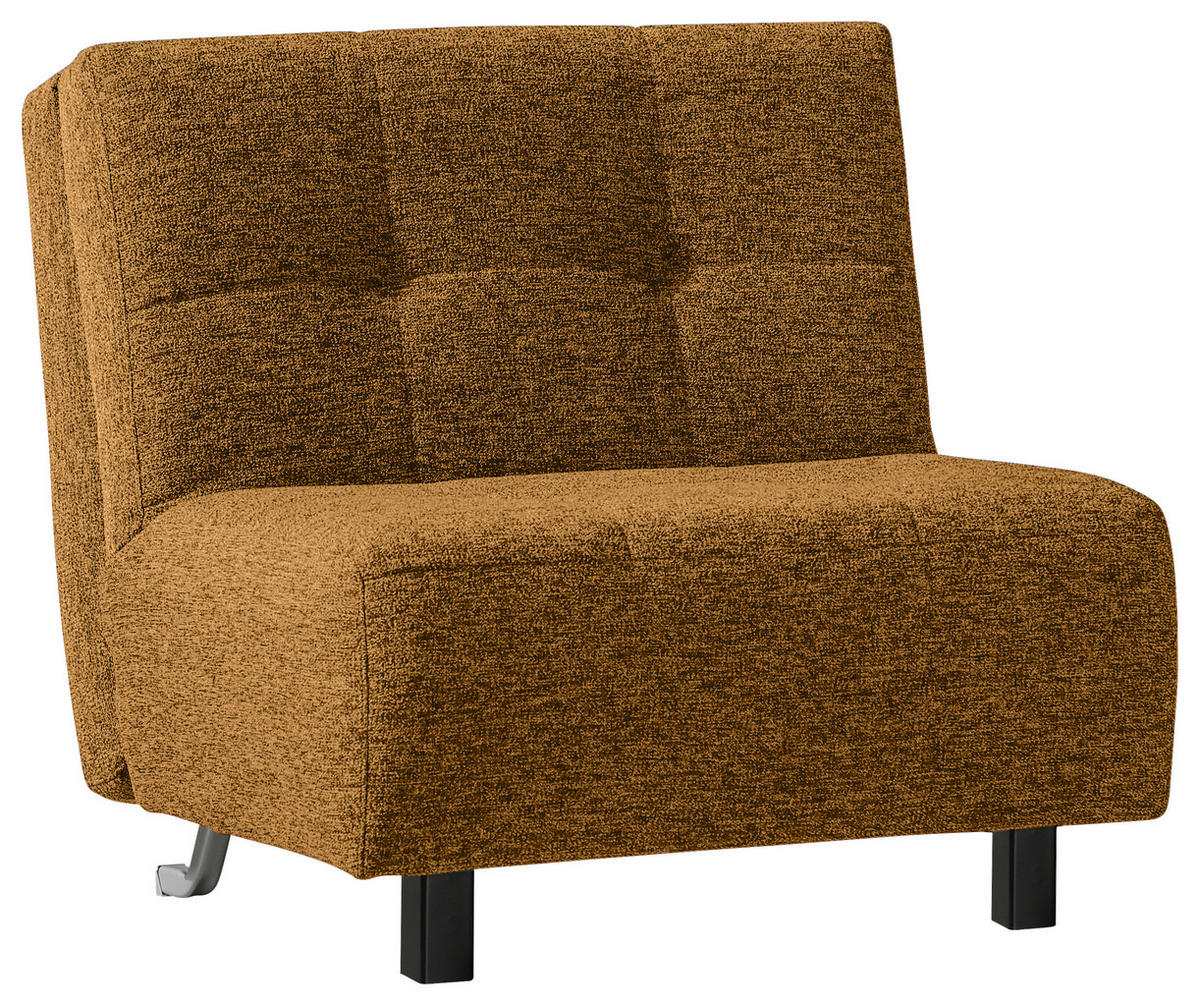 ROZKLADACIE KRESLO, textil, žltá - čierna/žltá, Design, kov/textil (85/92/102cm) - Novel