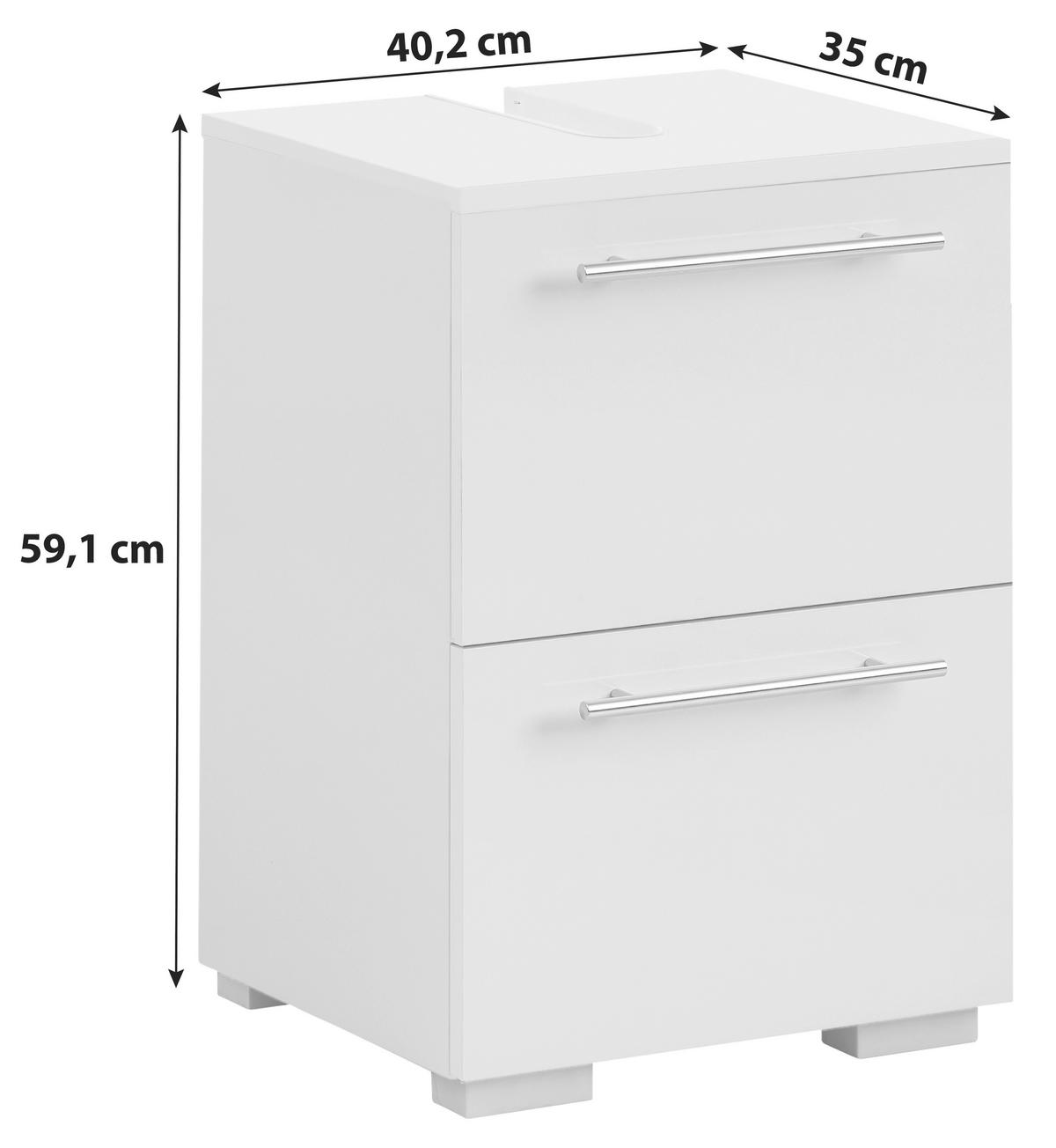 WASCHBECKENUNTERSCHRANK 40,2/59,1/35 cm  - Chromfarben/Eichefarben, KONVENTIONELL, Holzwerkstoff/Metall (40,2/59,1/35cm) - MID.YOU