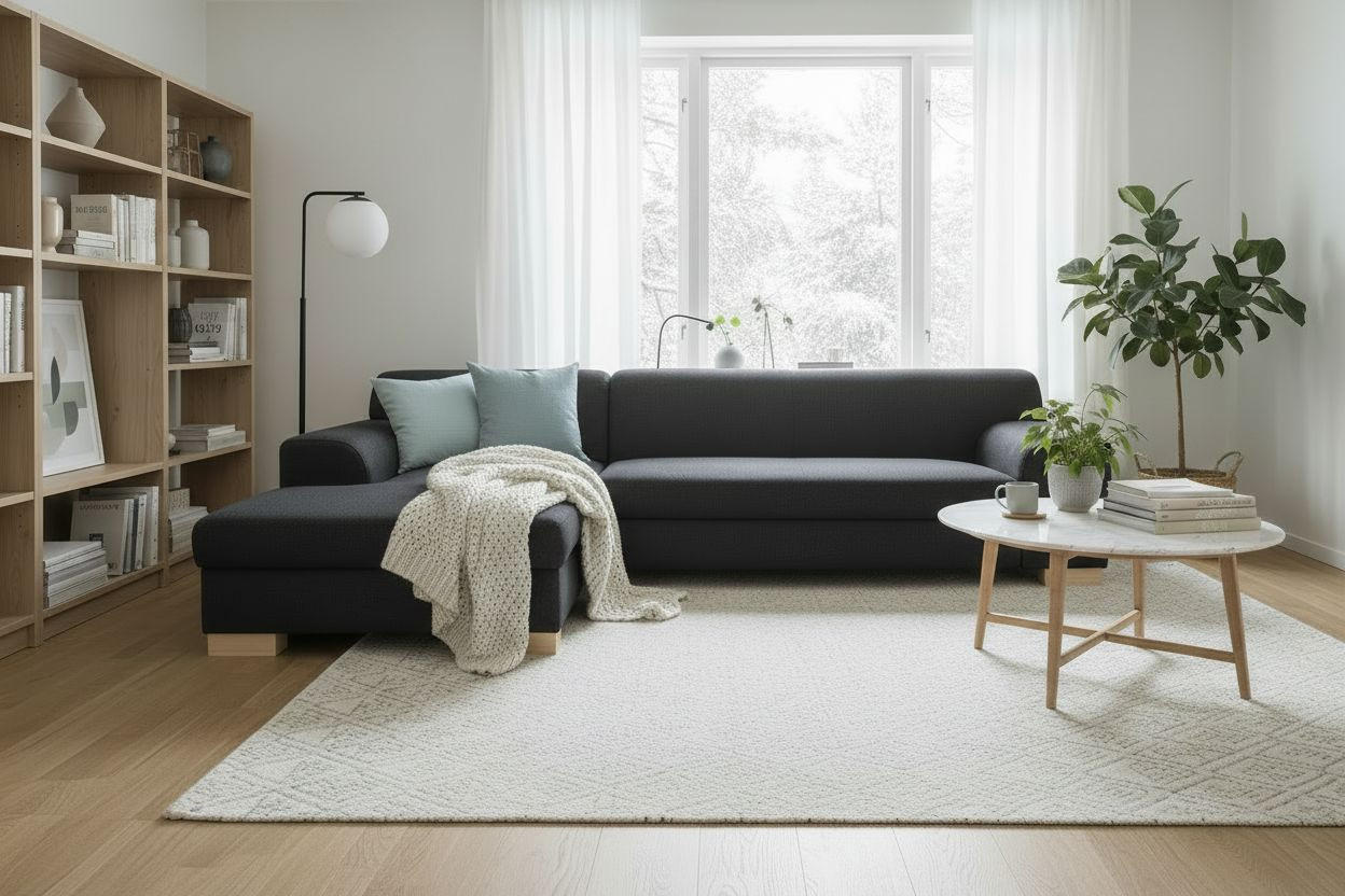 ECKSCHLAFSOFA  TINOS Anthrazit Webstoff  - Anthrazit/Buchefarben, Basics, Holz/Textil (157/273cm) - MID.YOU