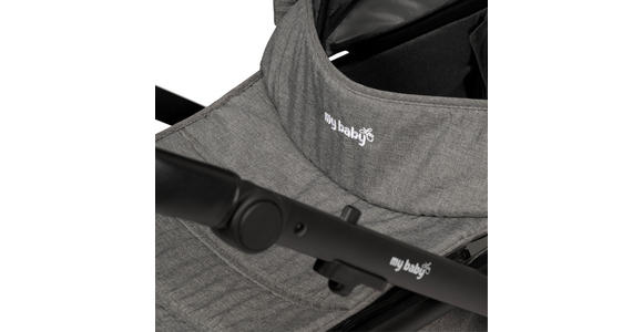 KINDERWAGENSET Korfu  - Dunkelgrau/Schwarz, Basics, Kunststoff/Textil - My Baby Lou