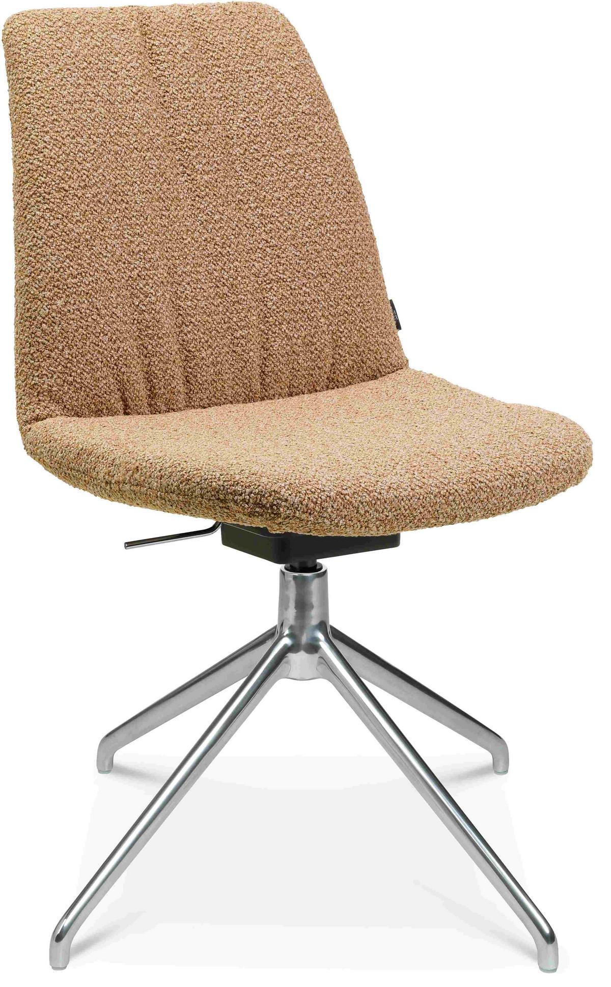 STUHL  in Aluminium Flachgewebe  - Alufarben/Orange, Design, Textil/Metall (46/81,5-84,5/55cm) - Johann Jakob