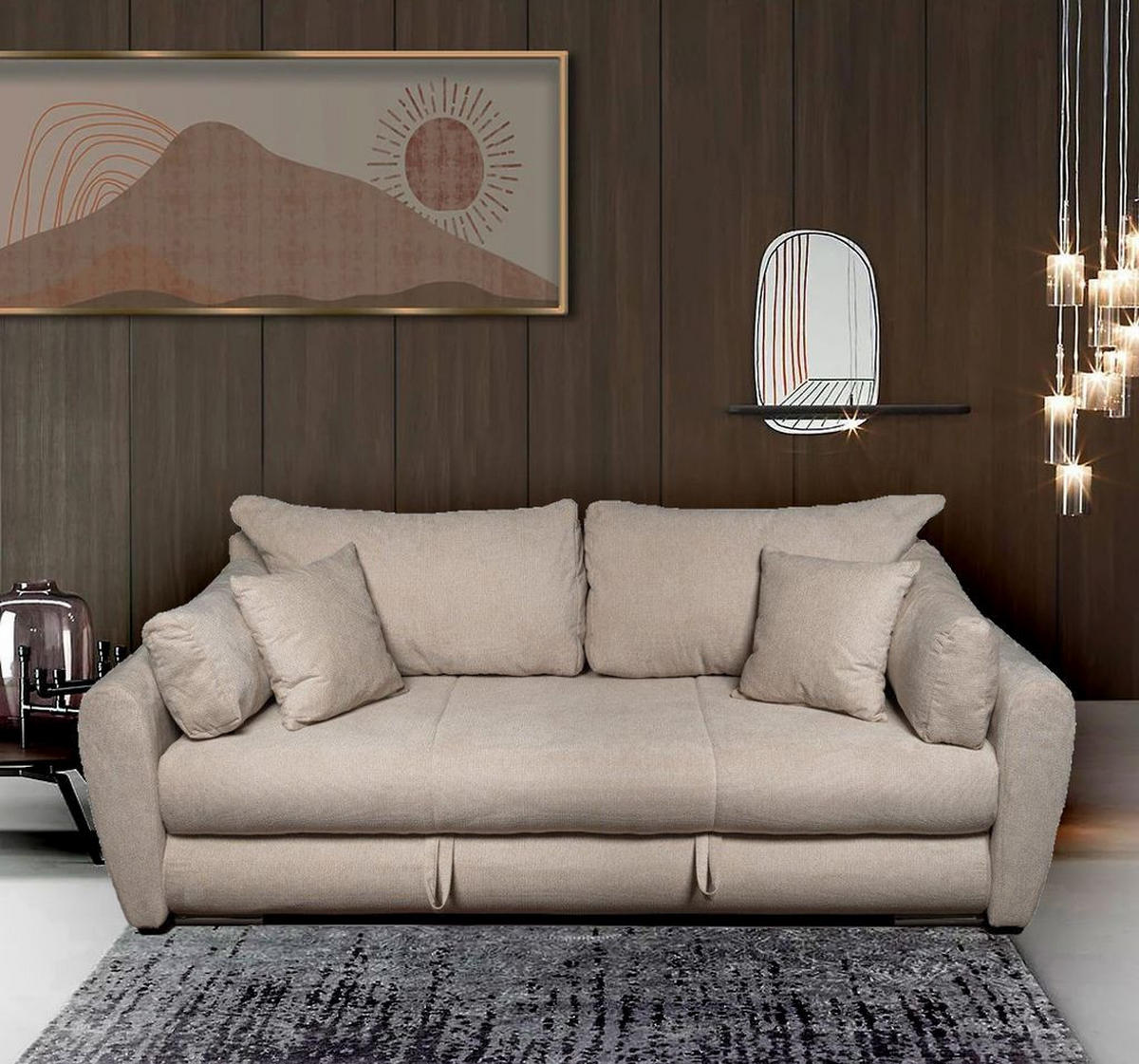 TROSJED tekstil  bež    - bež, Moderno, tekstil (235/95/114cm) - Hom`in