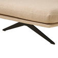ECKSOFA  in Flachgewebe Beige  234/155 cm  - Beige/Schwarz, Design, Textil/Metall (234/155cm) - Dieter Knoll