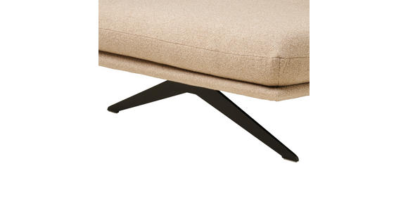 ECKSOFA  in Flachgewebe Beige  234/155 cm  - Beige/Schwarz, Design, Textil/Metall (234/155cm) - Dieter Knoll