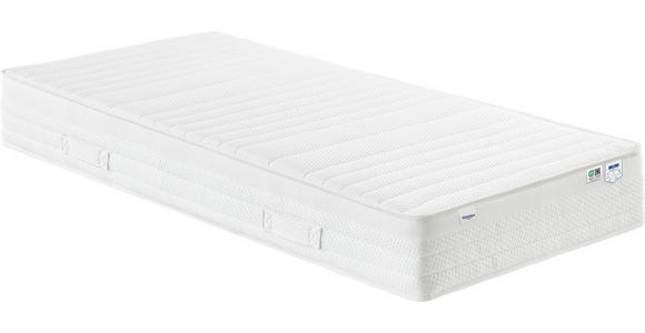 TASCHENFEDERKERNMATRATZE 90/200 cm Höhe ca. 23 cm  - Weiß, KONVENTIONELL, Textil (90/200cm) - Sleeptex